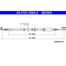 24.3727-3303.2 ATE Тросик, cтояночный тормоз