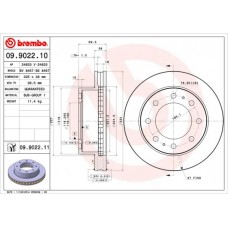 09.9022.11 BREMBO Гальмівний диск