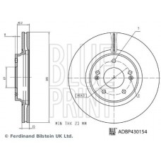 ADBP430154 BLUE PRINT Гальмівний диск