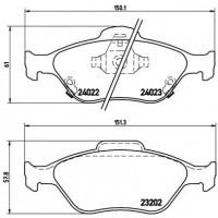 P 83 085 BREMBO Комплект гальмівних колодок дисковий гальм