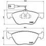 P 23 077 BREMBO Комплект гальмівних колодок дисковий гальм