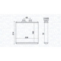 350218510000 MAGNETI MARELLI Теплообмінник обігрів салону