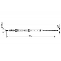 1 987 482 872 BOSCH Тросик, cтояночный тормоз
