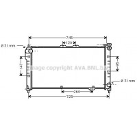 MZ2101 AVA QUALITY COOLING Радіатор охолодження двигуна
