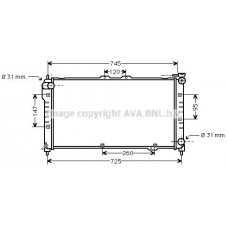MZ2101 AVA QUALITY COOLING Радіатор охолодження двигуна