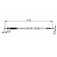 1 987 482 509 BOSCH Тросик, cтояночный тормоз