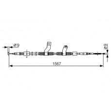 1 987 482 354 BOSCH Тросик, cтояночный тормоз