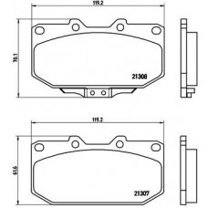 P 56 025 BREMBO КомплеК т гальмівних колодок, дискове гальмо