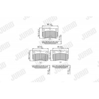 573393J JURID Комплект гальмівних колодок дисковий гальм