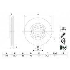 0 986 479 G89 BOSCH Гальмівний диск
