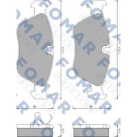 FO 457481 FOMAR Friction Комплект гальмівних колодок дисковий гальм
