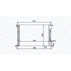 350213193300 MAGNETI MARELLI Радіатор охолодження двигуна
