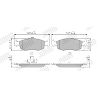 571974J JURID Комплект гальмівних колодок дисковий гальм