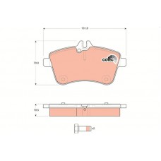 GDB1628 TRW Комплект гальмівних колодок дисковий гальм