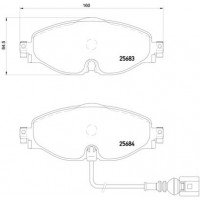 P 85 126X BREMBO Комплект гальмівних колодок дисковий гальм