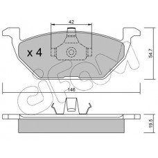 822-211-0 CIFAM Комплект гальмівних колодок дисковий гальм