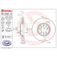 09.A430.11 BREMBO Гальмівний диск