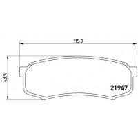 P 83 024 BREMBO Комплект гальмівних колодок дисковий гальм