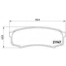 P 83 024 BREMBO Комплект гальмівних колодок дисковий гальм
