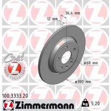 100.3333.20 ZIMMERMANN Гальмівний диск