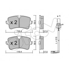 822-955-0K CIFAM Комплект гальмівних колодок дисковий гальм