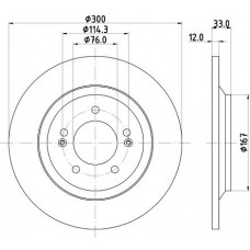 8DD 355 131-381 HELLA Гальмівний диск