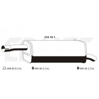 310161 ERNST Глушник вихлопних газів кінцевий