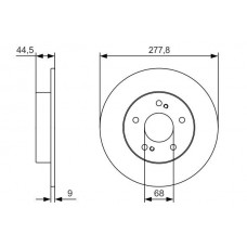 0 986 479 T86 BOSCH Гальмівний диск