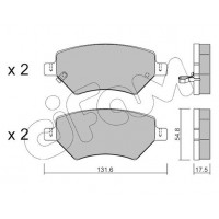 822-1049-0 CIFAM КомплеК т гальмівних колодок, дискове гальмо