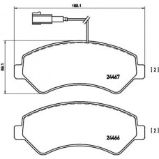 P 23 136 BREMBO Комплект гальмівних колодок дисковий гальм