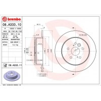 08.A333.11 BREMBO Гальмівний диск