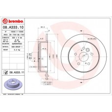 08.A333.11 BREMBO Гальмівний диск