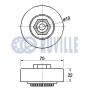 542556 RUVILLE Паразитный / ведущий ролик, Поліклиновий ремінь