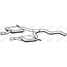 13078 WALKER Середній глушник вихлопних газів