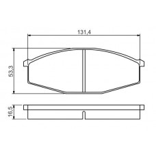 0 986 494 566 BOSCH Комплект гальмівних колодок дисковий гальм