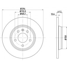 8DD 355 106-661 HELLA PAGID Гальмівний диск