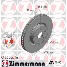 530.2464.20 ZIMMERMANN Гальмівний диск