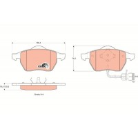 GDB1049 TRW Комплект гальмівних колодок дисковий гальм