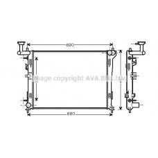 HYA2180 AVA QUALITY COOLING Радіатор охолодження двигуна