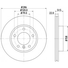 8DD 355 102-581 HELLA PAGID Гальмівний диск