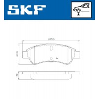 VKBP 80002 SKF Комплект гальмівних колодок дисковий гальм