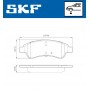 VKBP 80002 SKF Комплект гальмівних колодок дисковий гальм