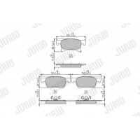 573657J JURID Комплект гальмівних колодок дисковий гальм
