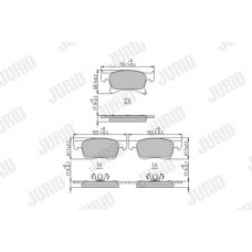 573657J JURID Комплект гальмівних колодок дисковий гальм