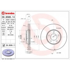 09.9589.14 BREMBO Гальмівний диск
