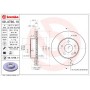 09.A736.11 BREMBO Гальмівний диск