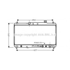 TO2236 AVA QUALITY COOLING Радіатор охолодження двигуна