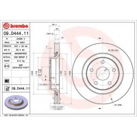 09.D444.11 BREMBO Гальмівний диск