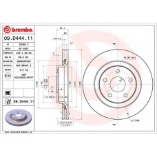 09.D444.11 BREMBO Гальмівний диск