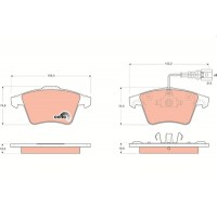 GDB1651 TRW Комплект гальмівних колодок дисковий гальм